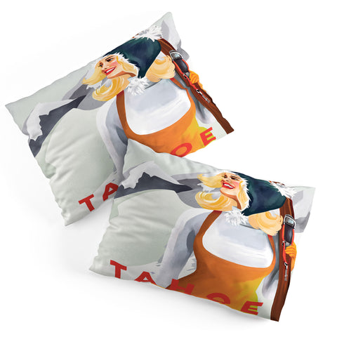 The Whiskey Ginger Apres Tahoe Cute Retro Pinup Girl Pillow Shams