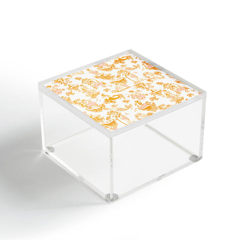 The Whiskey Ginger Astrology Inspired Zodiac Gold Toile Acrylic Box