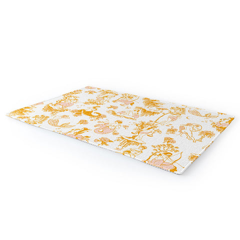 The Whiskey Ginger Astrology Inspired Zodiac Gold Toile Area Rug