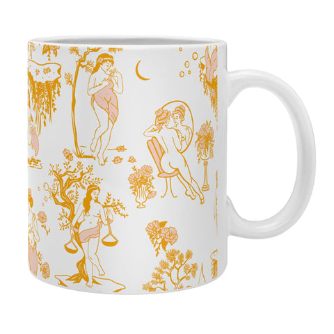 The Whiskey Ginger Astrology Inspired Zodiac Gold Toile Coffee Mug