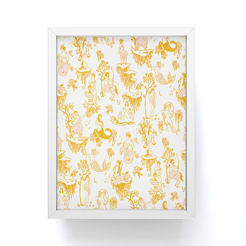The Whiskey Ginger Astrology Inspired Zodiac Gold Toile Framed Mini Art Print