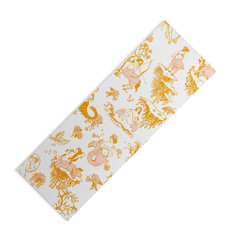 The Whiskey Ginger Astrology Inspired Zodiac Gold Toile Yoga Mat