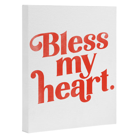 The Whiskey Ginger Bless My Heart Funny Cute Red Art Canvas
