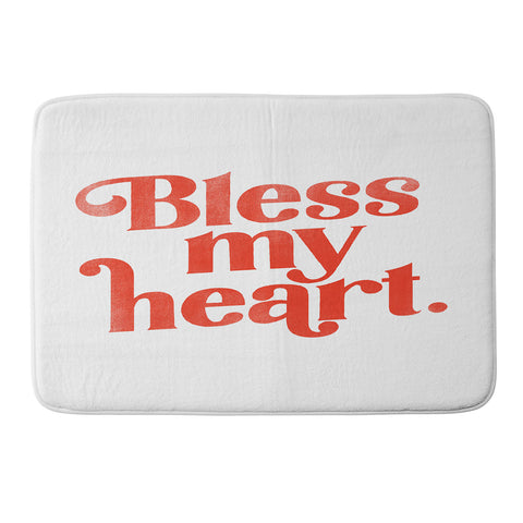 The Whiskey Ginger Bless My Heart Funny Cute Red Memory Foam Bath Mat