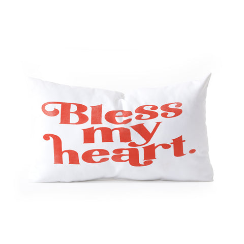 The Whiskey Ginger Bless My Heart Funny Cute Red Oblong Throw Pillow