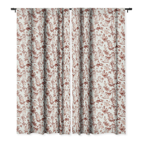 The Whiskey Ginger Classic Ruby Pink Zodiac Blackout Window Curtain