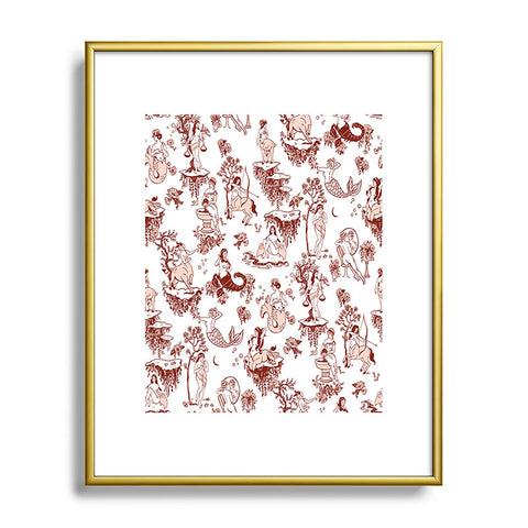 The Whiskey Ginger Classic Ruby Pink Zodiac Metal Framed Art Print