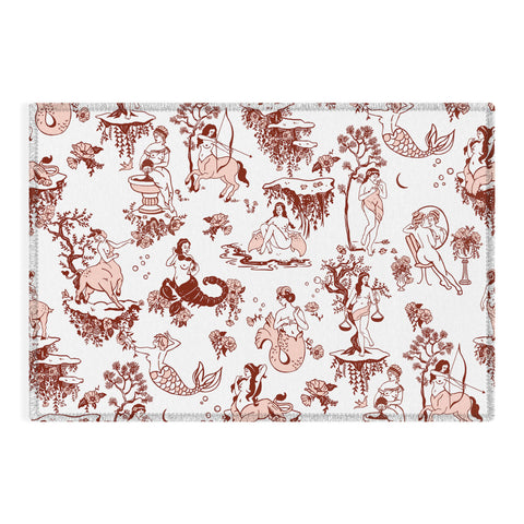 The Whiskey Ginger Classic Ruby Pink Zodiac Outdoor Rug