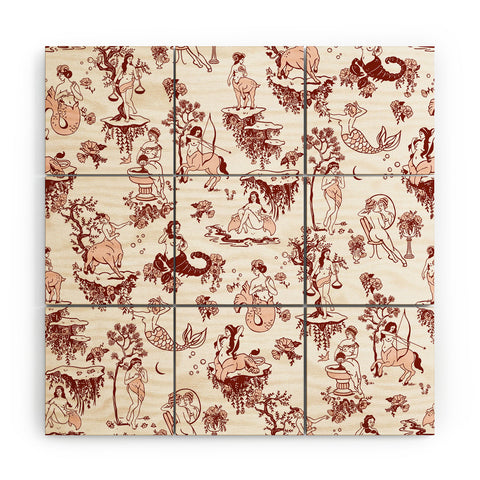 The Whiskey Ginger Classic Ruby Pink Zodiac Wood Wall Mural