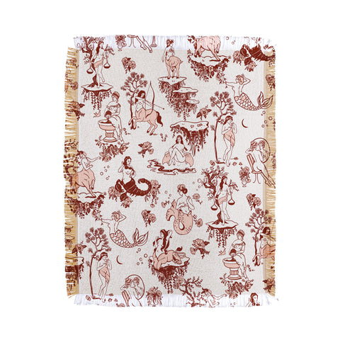 The Whiskey Ginger Classic Ruby Pink Zodiac Throw Blanket