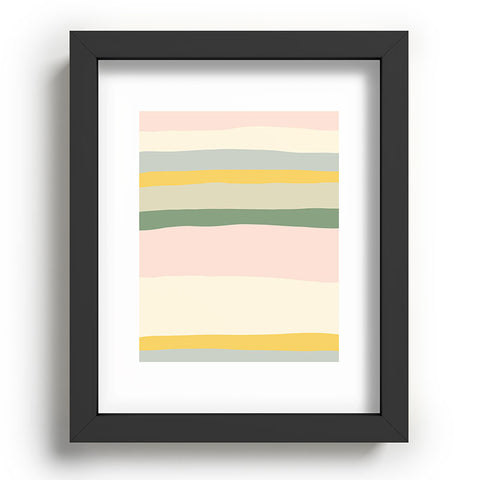 The Whiskey Ginger Colorful Fun Striped Children Recessed Framing Rectangle