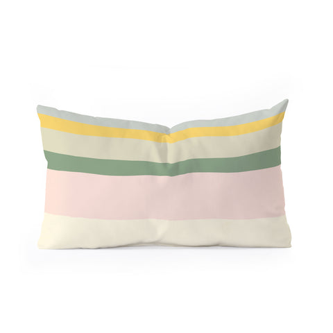 The Whiskey Ginger Colorful Fun Striped Children Oblong Throw Pillow
