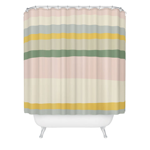 The Whiskey Ginger Colorful Fun Striped Children Shower Curtain
