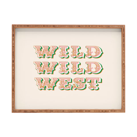 The Whiskey Ginger Cool Retro Red Green Wild Wild Rectangular Tray