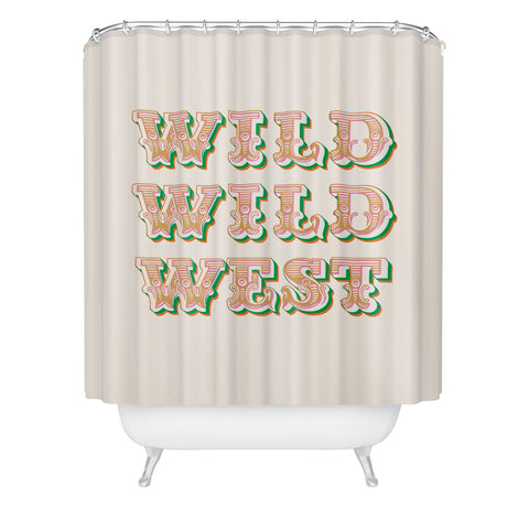 The Whiskey Ginger Cool Retro Red Green Wild Wild Shower Curtain