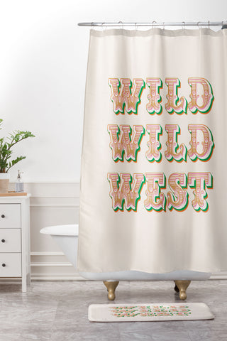 The Whiskey Ginger Cool Retro Red Green Wild Wild Shower Curtain And Mat