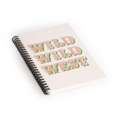 The Whiskey Ginger Cool Retro Red Green Wild Wild Spiral Notebook