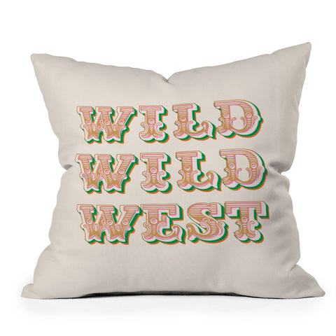 The Whiskey Ginger Cool Retro Red Green Wild Wild Throw Pillow