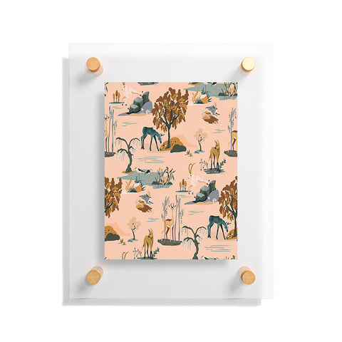The Whiskey Ginger Cute Playful Animal Pattern Floating Acrylic Print