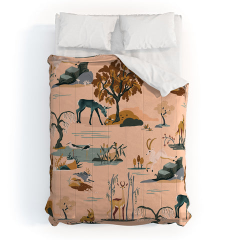 The Whiskey Ginger Cute Playful Animal Pattern Comforter