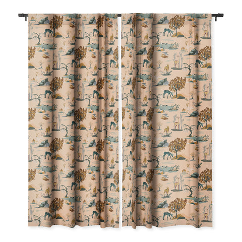 The Whiskey Ginger Cute Playful Animal Pattern Blackout Window Curtain
