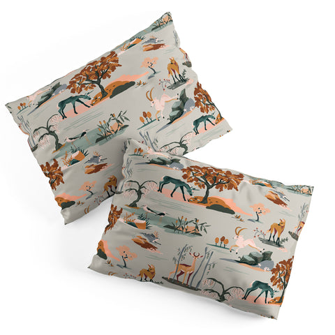 The Whiskey Ginger Cute Playful Animal Pattern I Pillow Shams
