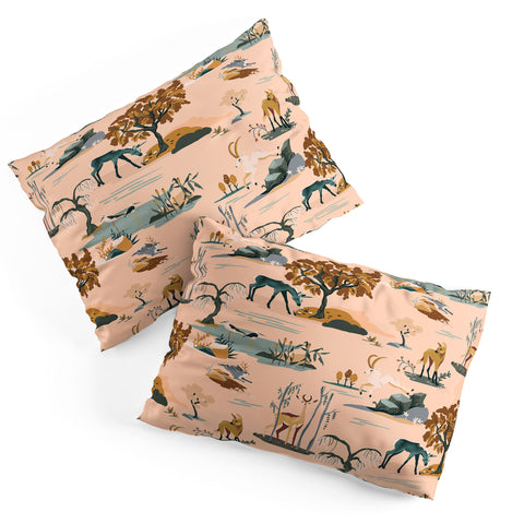 The Whiskey Ginger Cute Playful Animal Pattern Pillow Shams