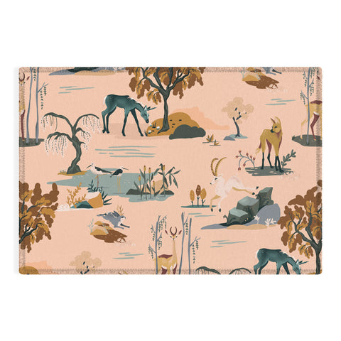 The Whiskey Ginger Cute Playful Animal Pattern Outdoor Rug