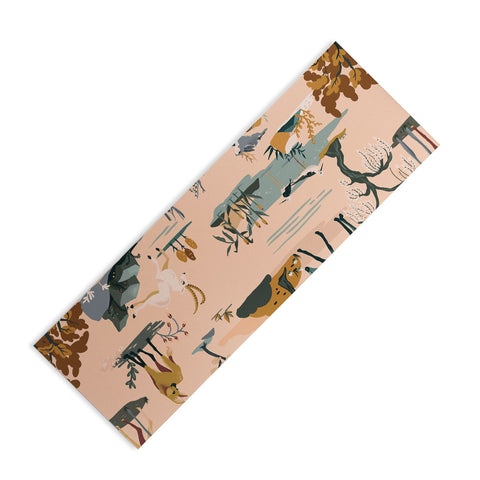 The Whiskey Ginger Cute Playful Animal Pattern Yoga Mat