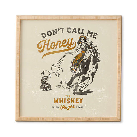 The Whiskey Ginger Dont Call Me Honey Retro Pinup Framed Wall Art