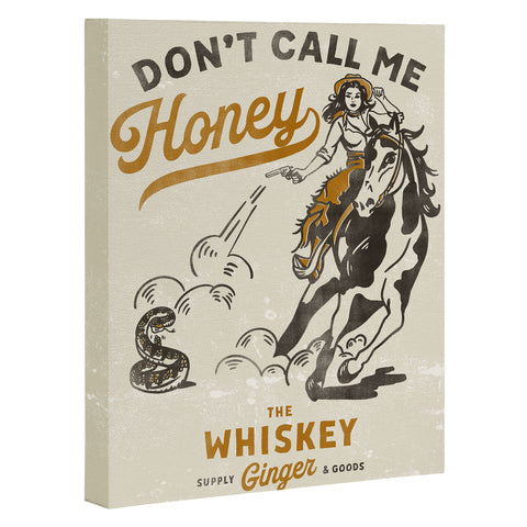 The Whiskey Ginger Dont Call Me Honey Retro Pinup Art Canvas
