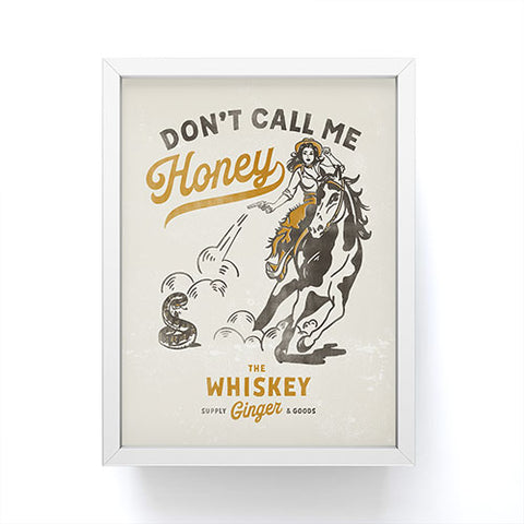 The Whiskey Ginger Dont Call Me Honey Retro Pinup Framed Mini Art Print