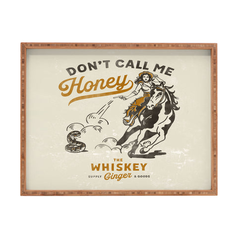 The Whiskey Ginger Dont Call Me Honey Retro Pinup Rectangular Tray