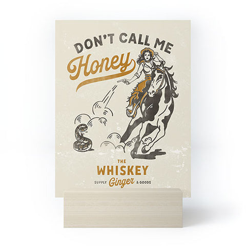 The Whiskey Ginger Dont Call Me Honey Retro Pinup Mini Art Print