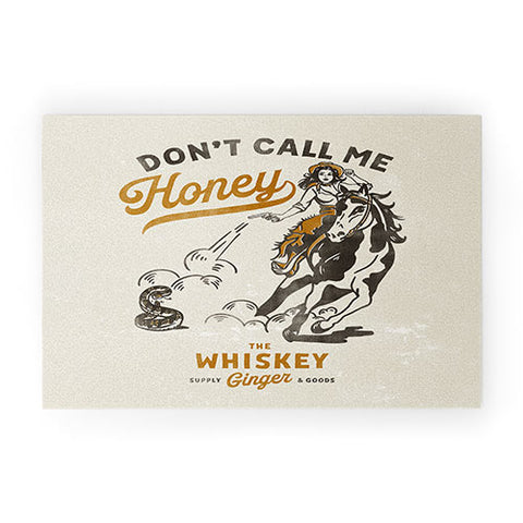 The Whiskey Ginger Dont Call Me Honey Retro Pinup Welcome Mat