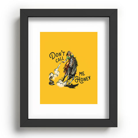 The Whiskey Ginger Dont Call Me Honey Retro Yellow Recessed Framing Rectangle