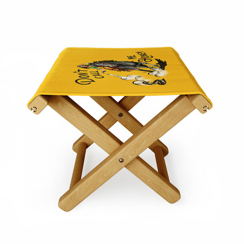 The Whiskey Ginger Dont Call Me Honey Retro Yellow Folding Stool