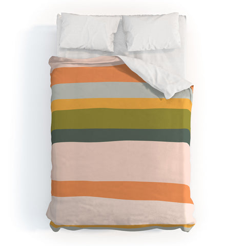 The Whiskey Ginger Dreamy Stripes Colorful Fun Duvet Cover