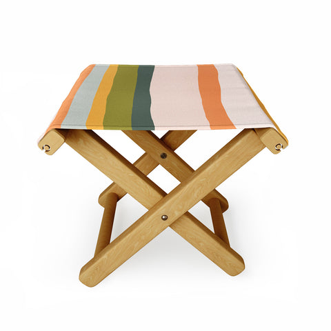 The Whiskey Ginger Dreamy Stripes Colorful Fun Folding Stool