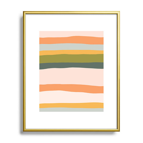 The Whiskey Ginger Dreamy Stripes Colorful Fun Metal Framed Art Print
