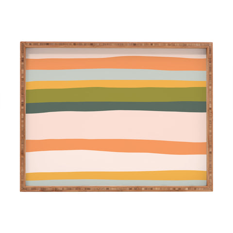 The Whiskey Ginger Dreamy Stripes Colorful Fun Rectangular Tray