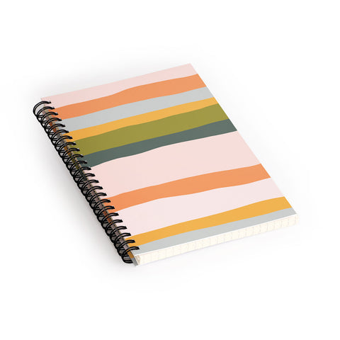 The Whiskey Ginger Dreamy Stripes Colorful Fun Spiral Notebook