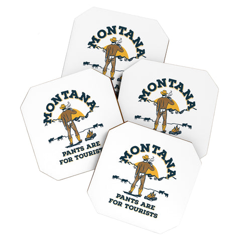 The Whiskey Ginger Montana Pants Are For Tourists Coaster Set