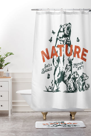 The Whiskey Ginger Nature Shes A Badass Mother Shower Curtain And Mat