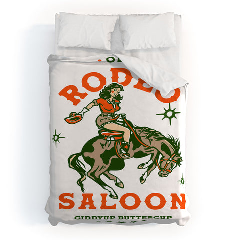 The Whiskey Ginger Old Rodeo Saloon Giddy Up Butt Duvet Cover