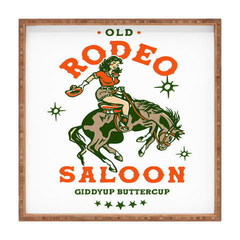 The Whiskey Ginger Old Rodeo Saloon Giddy Up Butt Square Tray