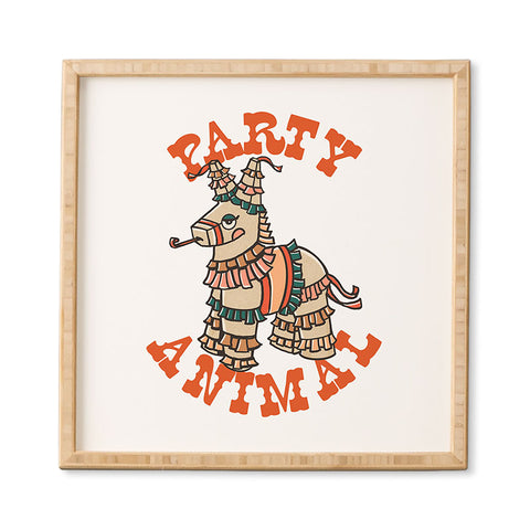 The Whiskey Ginger Party Animal Donkey Pinata Framed Wall Art