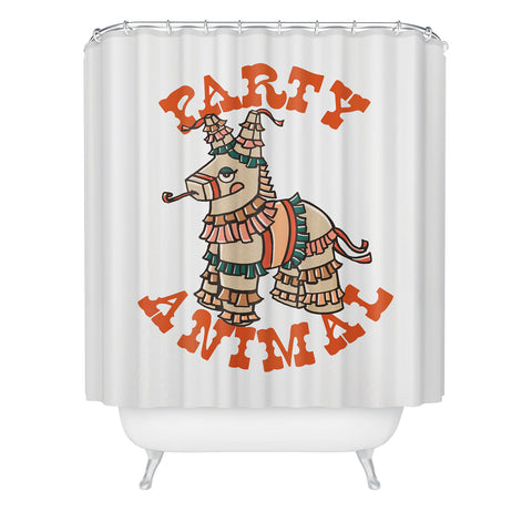 The Whiskey Ginger Party Animal Donkey Pinata Shower Curtain