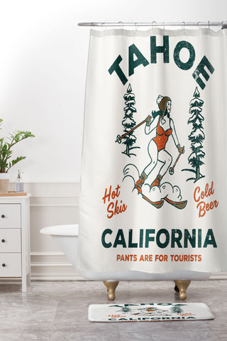 The Whiskey Ginger Tahoe California Pants Are For Tourists Shower Curtain And Mat