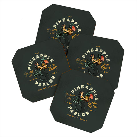 The Whiskey Ginger The Pineapple Parlor Plans Coaster Set